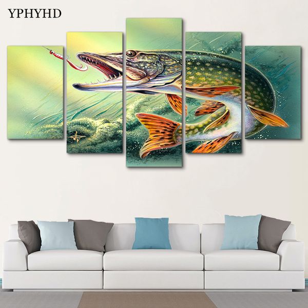 yphyhd 5 piece canvas art fishing hooked pike fish canvas painting wall pictures for living room home decor poster and prints
yphyhd 5 piece canvas art fishing hooked pike fish canvas painting wall pictures for living room home decor poster and prints