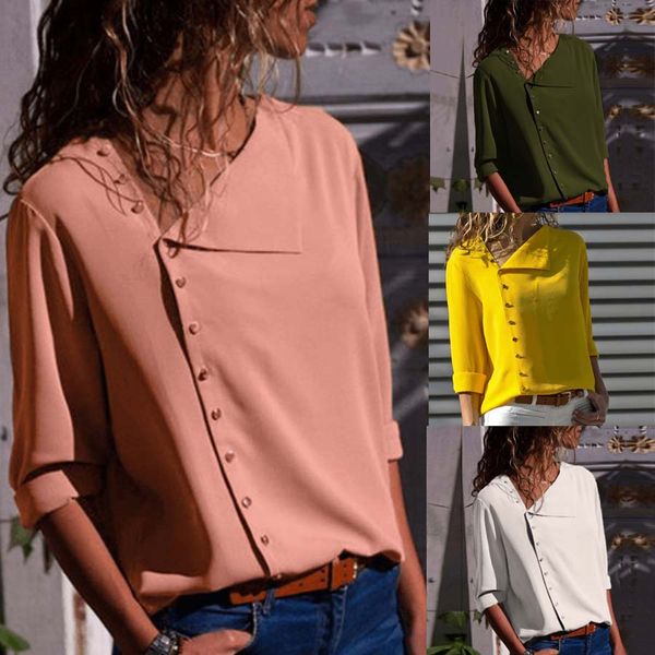 Women Solid Color Loose Casual Tops Blouse V-neck Button Long Sleeve Jumper Shirts Tee
Women Solid Color Loose Casual Tops Blouse V-neck Button Long Sleeve Jumper Shirts Tee
