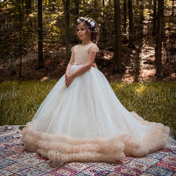 champagne ball gown flower girl dresses with ruffled hme christmas skirt sleeveless evening first communion dresses 2112, White;blue
champagne ball gown flower girl dresses with ruffled hme christmas skirt sleeveless evening first communion dresses 2112, White;blue