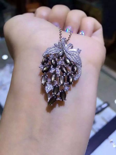 natural starlight sapphire pendant s925 silver natural gemstone pendant necklace trendy grape string women fine jewelry
natural starlight sapphire pendant s925 silver natural gemstone pendant necklace trendy grape string women fine jewelry