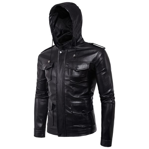 wholesale-hooded slim autumn men pu leather jacket good quality multi pocket windbreak biker men faux leather casual motorcycle jackets, Black;brown
wholesale-hooded slim autumn men pu leather jacket good quality multi pocket windbreak biker men faux leather casual motorcycle jackets, Black;brown