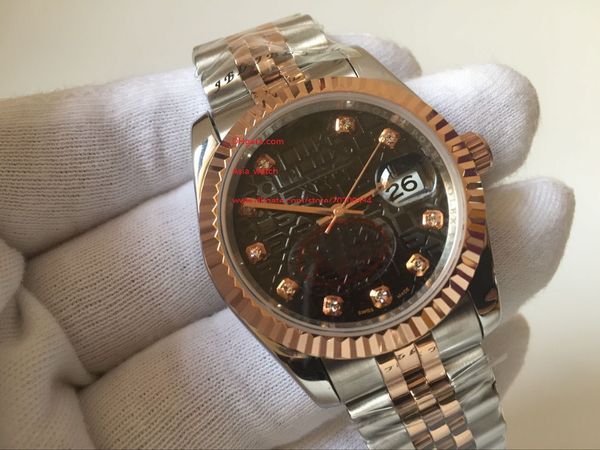factory supplier wristwatches sapphire 36mm black dial 116231 automatic mechanical mens men's watch watches, Slivery;brown
factory supplier wristwatches sapphire 36mm black dial 116231 automatic mechanical mens men's watch watches, Slivery;brown