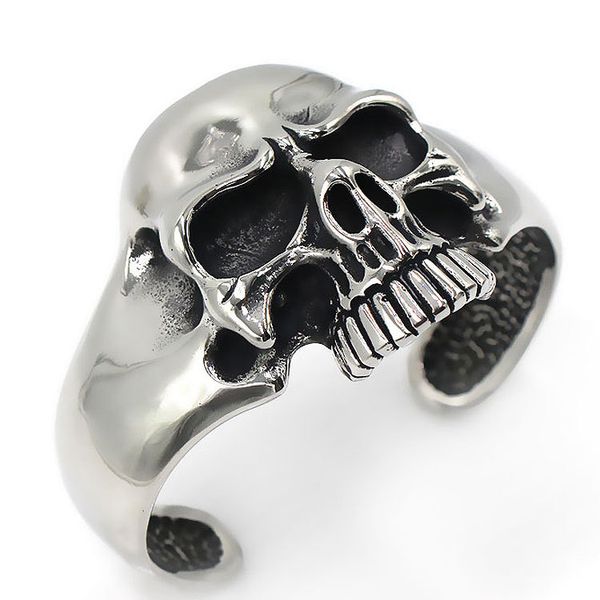 punk fashion men open bangles solid 316l stainless steel cool men's biker huge heavy retro skull cuff bracelet, Black
punk fashion men open bangles solid 316l stainless steel cool men's biker huge heavy retro skull cuff bracelet, Black