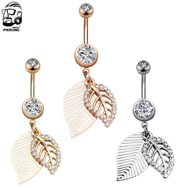 1pc surgical steel piercings leaf 14g navel piercing belly piercings belly button piercing dangle earrings body jewelry for gift, Slivery;golden
1pc surgical steel piercings leaf 14g navel piercing belly piercings belly button piercing dangle earrings body jewelry for gift, Slivery;golden