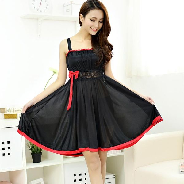 new female summer bow tank lovely pajamas suspenders pyjamas womens sleepwear lingerie, Black;red
new female summer bow tank lovely pajamas suspenders pyjamas womens sleepwear lingerie, Black;red