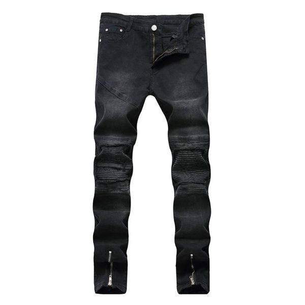 lguc.h 2018 autumn new black light blue jeans men motorcycle knee fold corrugated side zipper stretch men's cowboy pencil pants
lguc.h 2018 autumn new black light blue jeans men motorcycle knee fold corrugated side zipper stretch men's cowboy pencil pants
