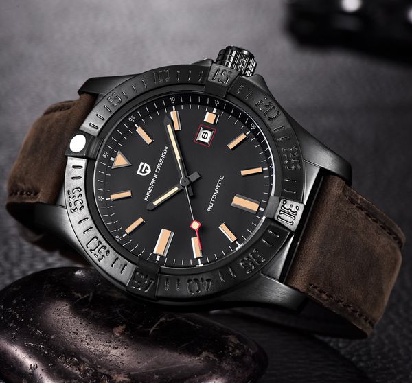 pagani design 2018 business mechanical watch men luxury enuine leather men automatic watch male clock relogio masculino, Slivery;brown
pagani design 2018 business mechanical watch men luxury enuine leather men automatic watch male clock relogio masculino, Slivery;brown