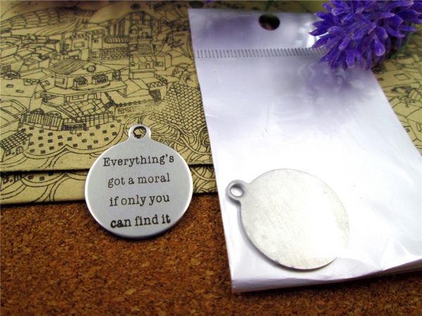 40pcs--"everything's got a moral if only you can find it"stainless steel charms more style for choosing diy charms pendants f, Bronze;silver
40pcs--"everything's got a moral if only you can find it"stainless steel charms more style for choosing diy charms pendants f, Bronze;silver
