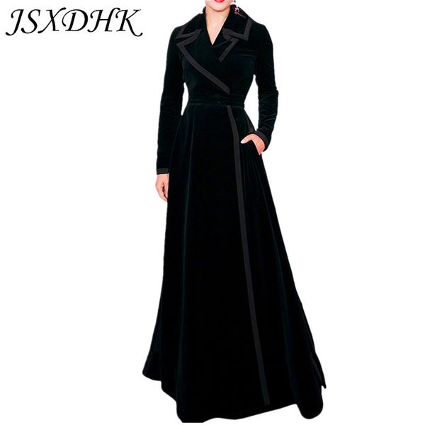 jsxdhk runway autumn winter women trench coat 2018 designer black velvet xl long turn down collar slim long sleeve outwerwear, Tan;black
jsxdhk runway autumn winter women trench coat 2018 designer black velvet xl long turn down collar slim long sleeve outwerwear, Tan;black