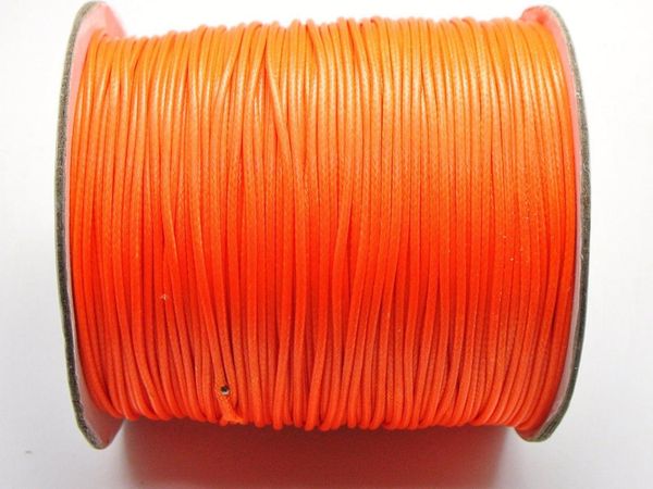 100 yards neon orange korean waxed cord string thread 1mm for bracelet necklace, Black;white
100 yards neon orange korean waxed cord string thread 1mm for bracelet necklace, Black;white