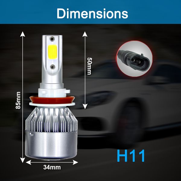 2шт H8 / Н9 / Н11 6000К С6 10800LM Сид удара 120W вело набор фары автомобиля лампочки CLT_62H
2шт H8 / Н9 / Н11 6000К С6 10800LM Сид удара 120W вело набор фары автомобиля лампочки CLT_62H