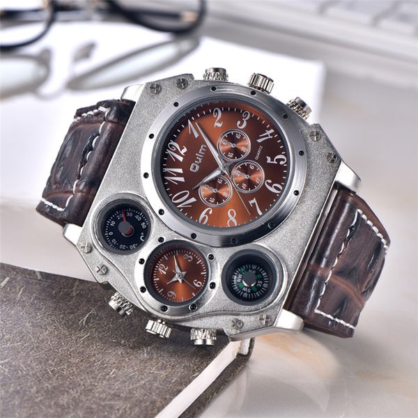 oulm 1349 new design sport watches super large big size men quartz wristwatch casual wide pu leather watch male clock relogio, Slivery;brown
oulm 1349 new design sport watches super large big size men quartz wristwatch casual wide pu leather watch male clock relogio, Slivery;brown