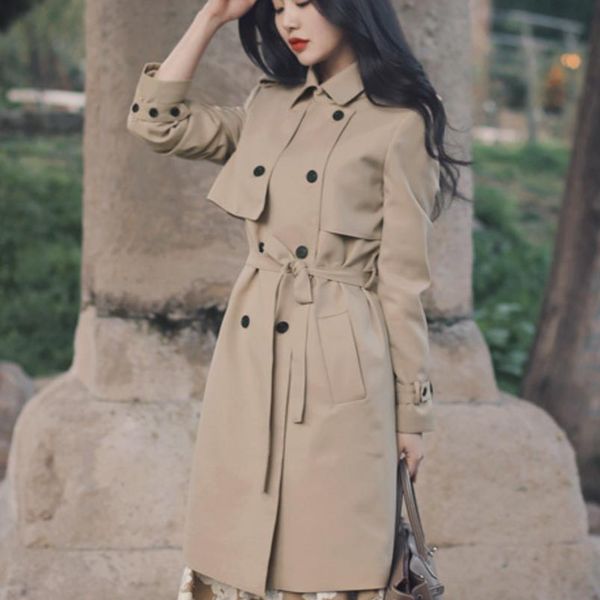 2018 autumn new fashion double breasted sashes slim women trench coats elegant solid female trench gx1122, Tan;black
2018 autumn new fashion double breasted sashes slim women trench coats elegant solid female trench gx1122, Tan;black