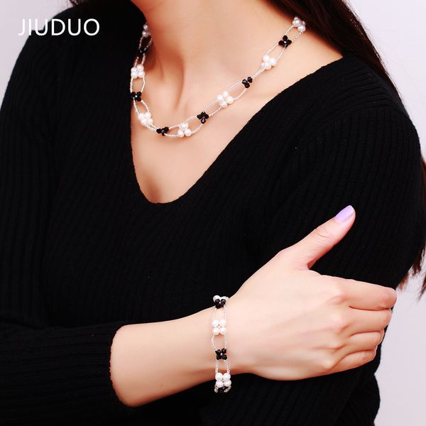natural freshwater pearl necklace pearl bracelet earrings set to send her mother gift female models in the elderly jewelry, Black
natural freshwater pearl necklace pearl bracelet earrings set to send her mother gift female models in the elderly jewelry, Black