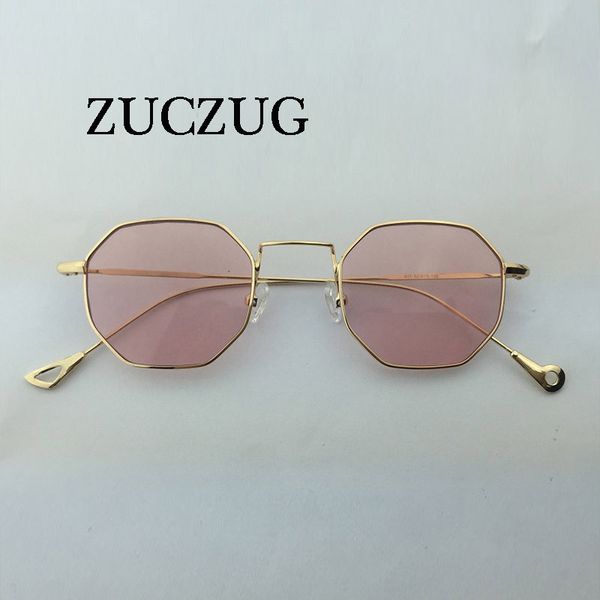

zuczug hexagon sunglasses women small frame polygon sunglasses men brand designer blue pink clear lens sun glasses female uv400, White;black