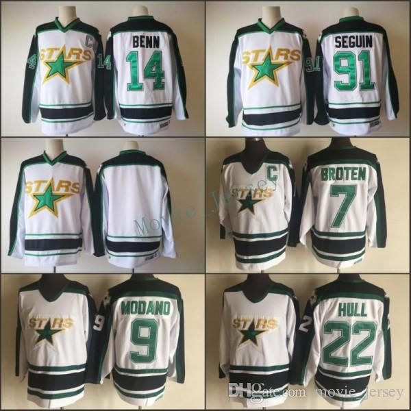 Retro Dallas Stars Hockey 14 Jamie Benn 91 Tyler Seguin 22 BRETT HULL 7 NEAL BROTEN 9 MIKE MODANO Blank Jersey White
Retro Dallas Stars Hockey 14 Jamie Benn 91 Tyler Seguin 22 BRETT HULL 7 NEAL BROTEN 9 MIKE MODANO Blank Jersey White