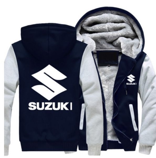 mens baseball winter coat suzuki motorcycle jacket and fleece sweatshirts zipper hoodies mens thick warm jacket outwear coat, Black
mens baseball winter coat suzuki motorcycle jacket and fleece sweatshirts zipper hoodies mens thick warm jacket outwear coat, Black