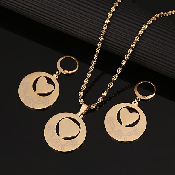 stainless steel heart jewelry set for women girls flower pendant chain earrings set, Silver
stainless steel heart jewelry set for women girls flower pendant chain earrings set, Silver