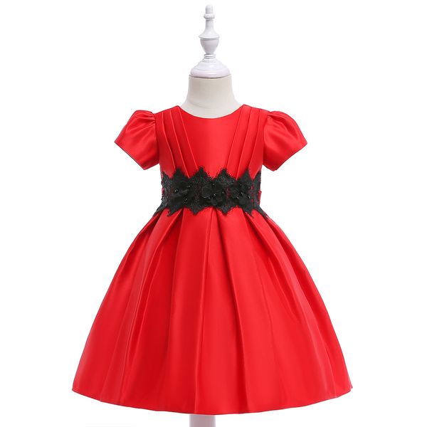 girls short-sleeved dress flowers beaded princess dress big boy black lace belt wedding dress, Red;yellow
girls short-sleeved dress flowers beaded princess dress big boy black lace belt wedding dress, Red;yellow