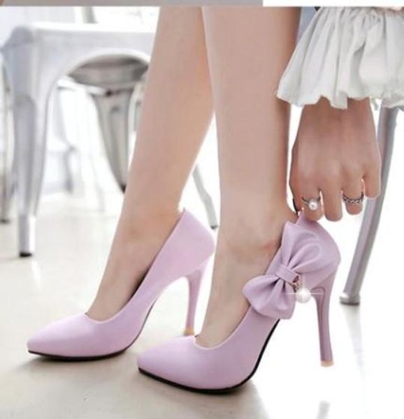 send 2018 spring and autumn single shoes bowknot pointed end high heel shallow mouth fine heel women's shoes, Black
send 2018 spring and autumn single shoes bowknot pointed end high heel shallow mouth fine heel women's shoes, Black