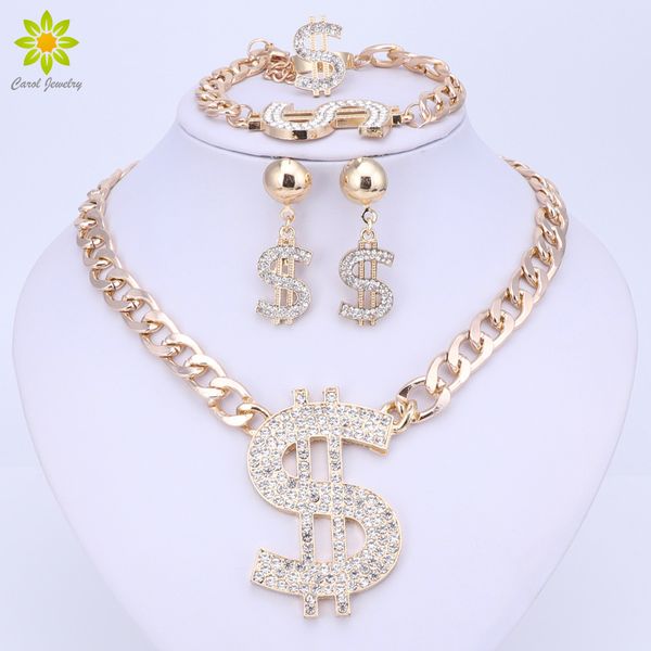 gold color hip hop bling bling dollar sign pendant jewelry set dollar with rhinestone pendant necklace earrings ring bracelet d18101003, Silver
gold color hip hop bling bling dollar sign pendant jewelry set dollar with rhinestone pendant necklace earrings ring bracelet d18101003, Silver