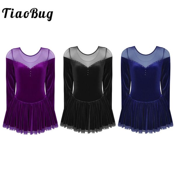 tiaobug women long sleeve velvet ballet tutu dress gymnastics leotard dress figure skating practice dance costume, Black;red
tiaobug women long sleeve velvet ballet tutu dress gymnastics leotard dress figure skating practice dance costume, Black;red