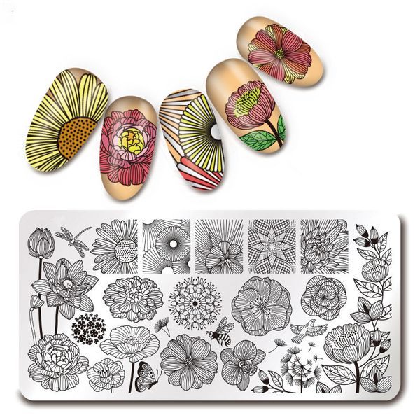 nail art rectangle stamping template line flower butterfly manicure image plate diy nail painting, White
nail art rectangle stamping template line flower butterfly manicure image plate diy nail painting, White