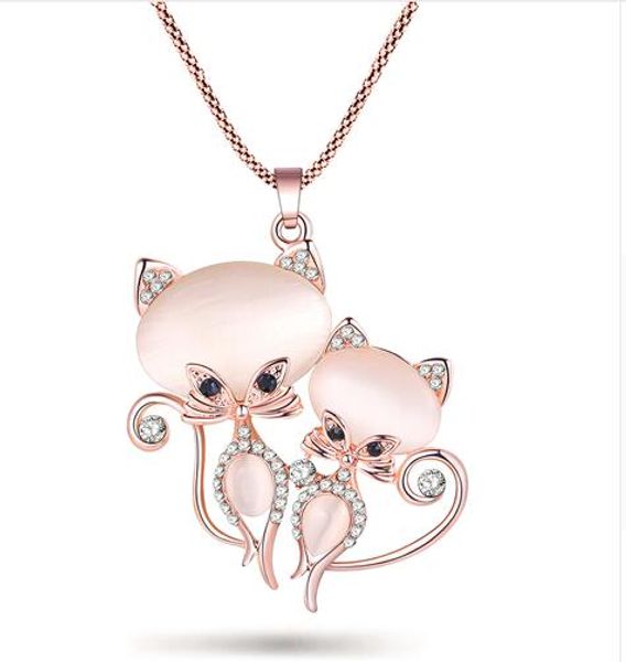 New Cat Necklace Long Pendant Brand Crystal Chain New Zinc Alloy Girl Women Fashion Jewelry Statement Accessories
New Cat Necklace Long Pendant Brand Crystal Chain New Zinc Alloy Girl Women Fashion Jewelry Statement Accessories