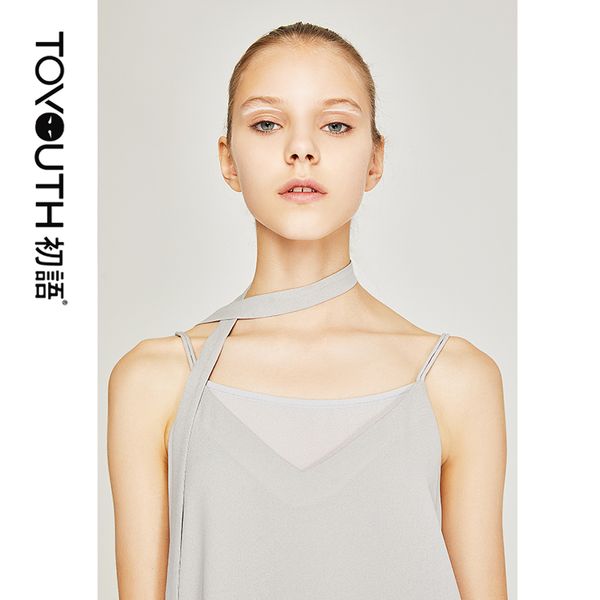 toyouth ribbon camis 2018 summer women chiffon double v collar tank spaghei strap sleeveless back vest for female, White
toyouth ribbon camis 2018 summer women chiffon double v collar tank spaghei strap sleeveless back vest for female, White