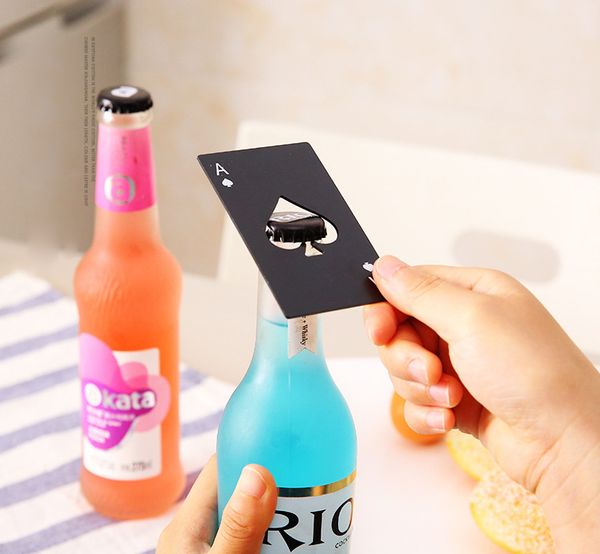 convenient ace of spade beer cap opener new design poker card black & silver soda beer bottle cap openers
convenient ace of spade beer cap opener new design poker card black & silver soda beer bottle cap openers