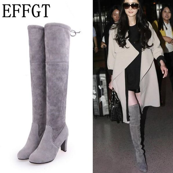 effgt 2017 new fashion long boots women leather over the knee high heels women boots y126, Black
effgt 2017 new fashion long boots women leather over the knee high heels women boots y126, Black