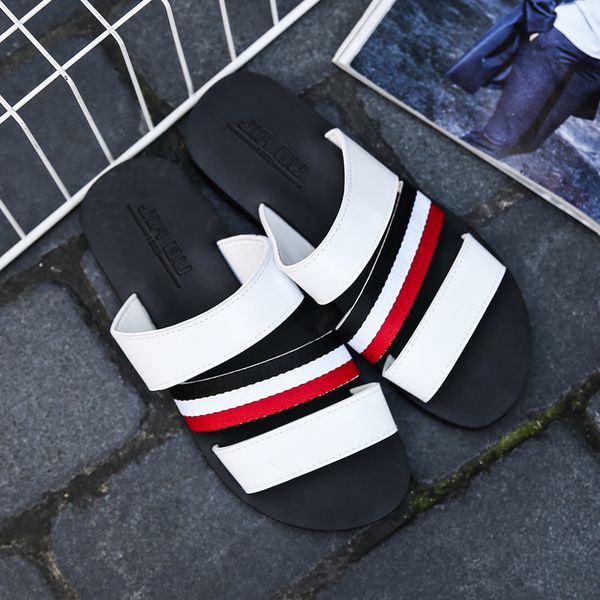 europe fashion brand designer slippers men women striped sandals causal non-slip summer huaraches slippers flip flops slipper good quality, Black
europe fashion brand designer slippers men women striped sandals causal non-slip summer huaraches slippers flip flops slipper good quality, Black