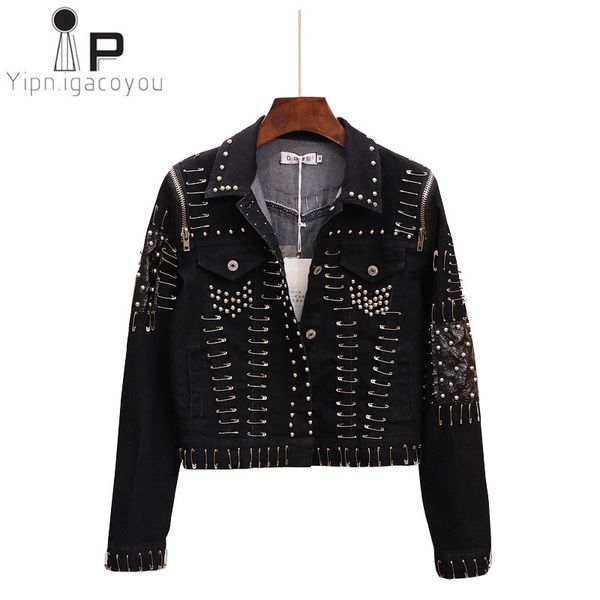 fashion denim jacket women black coat spring autumn plus size rivet short jeans jacket women streetwear korean female jeans coat, Black;brown
fashion denim jacket women black coat spring autumn plus size rivet short jeans jacket women streetwear korean female jeans coat, Black;brown