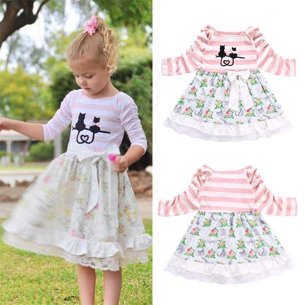 baby girls black cats dress long sleeve striped dress kids floral lace dress patchwork bow a-line knee-length, Red;yellow
baby girls black cats dress long sleeve striped dress kids floral lace dress patchwork bow a-line knee-length, Red;yellow