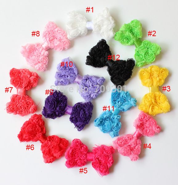 100pcs/12colors wholesale 3'' mini shabby chiffon rosette bows petite chiffon girls hair bows for boutique headbands kids no clips
100pcs/12colors wholesale 3'' mini shabby chiffon rosette bows petite chiffon girls hair bows for boutique headbands kids no clips
