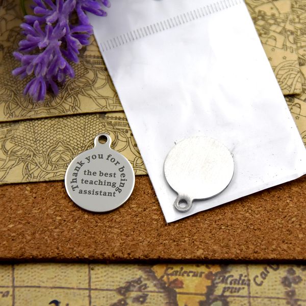 40pcs--"thank you for being the be st teaching assistant "stainless steel charms more style choosing diy charms pendants necklace, Bronze;silver
40pcs--"thank you for being the be st teaching assistant "stainless steel charms more style choosing diy charms pendants necklace, Bronze;silver