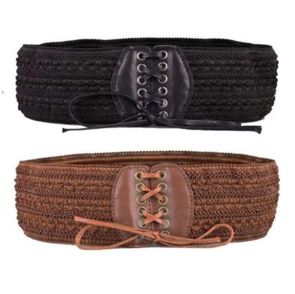 2018 women crochet waist belt retro stretch bandage wide elastic corset cinch knitted waistband casual fashion ladies sale, Black;brown
2018 women crochet waist belt retro stretch bandage wide elastic corset cinch knitted waistband casual fashion ladies sale, Black;brown