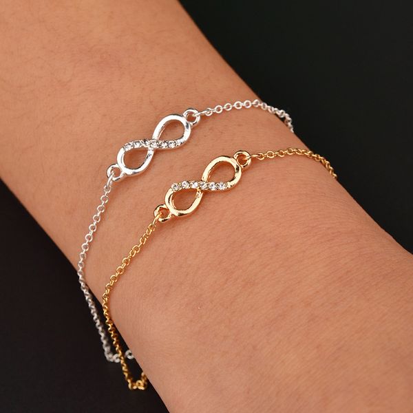 fashion bracelet for women with crystal stones infinity number 8 chain jewelry girl gift charm bracelets bangles, Black
fashion bracelet for women with crystal stones infinity number 8 chain jewelry girl gift charm bracelets bangles, Black