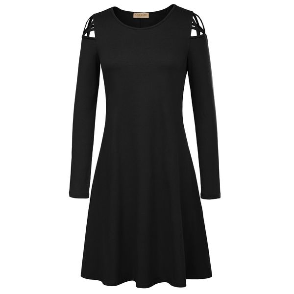 wholesale-kate kasin vintage autumn punk dress femme women solid color casual long sleeve o neck hollowed shoulders a-line gothic dresses, White;black
wholesale-kate kasin vintage autumn punk dress femme women solid color casual long sleeve o neck hollowed shoulders a-line gothic dresses, White;black