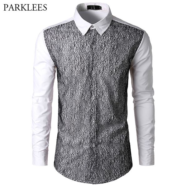 mens slim fit long sleeve dress shirt 2018 brand new casual button down dress shirts men nightclub party prom shirt camisas, White;black
mens slim fit long sleeve dress shirt 2018 brand new casual button down dress shirts men nightclub party prom shirt camisas, White;black