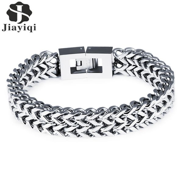 whole salejiayiqi fashion men jewelry 316l stainless steel link chain bracelets bangles punk silver color wide wristband charm gifts, Golden;silver
whole salejiayiqi fashion men jewelry 316l stainless steel link chain bracelets bangles punk silver color wide wristband charm gifts, Golden;silver