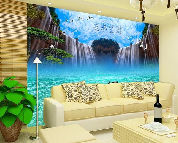 flowing water wealth waterfall pine crane background wall wallpapers for living room
flowing water wealth waterfall pine crane background wall wallpapers for living room