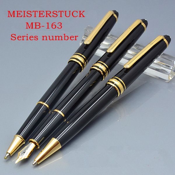 Luxury Meistersteks #163 Black resin golden clip classics Rollerball pen Ballpoint pen Fountain pens Monte brands with Germany Serial Number
Luxury Meistersteks #163 Black resin golden clip classics Rollerball pen Ballpoint pen Fountain pens Monte brands with Germany Serial Number