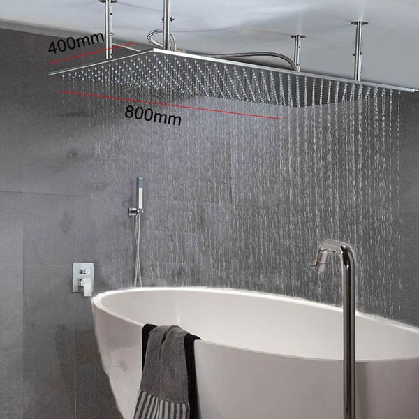 bathroom shower set ceiling mounted retangulr rainfall brushed 304 stainless steel shower faucet mixer tap with 2 function valve
bathroom shower set ceiling mounted retangulr rainfall brushed 304 stainless steel shower faucet mixer tap with 2 function valve