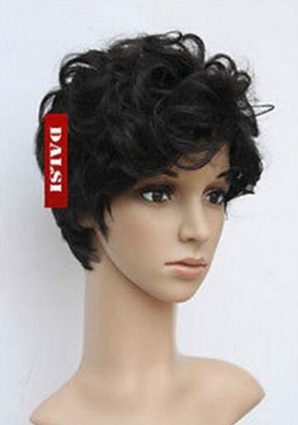 new short black fashion brown curly hair wig, Black;brown 
new short black fashion brown curly hair wig, Black;brown
