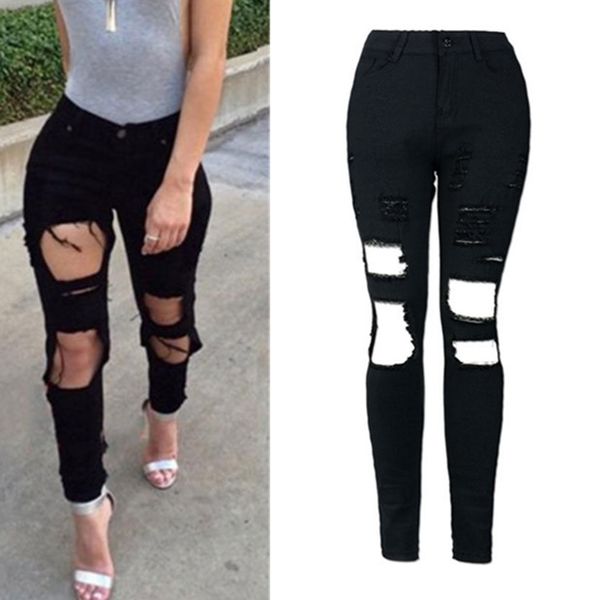 2018 summer style new elastic pencil pants women high waist jeans trousers night clubwear, Blue
2018 summer style new elastic pencil pants women high waist jeans trousers night clubwear, Blue