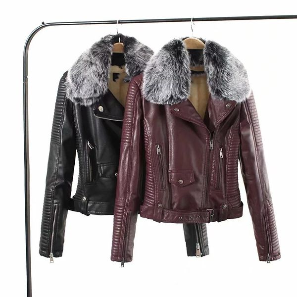 gtgyff black wint red fashion women's motocycle faux leather jacket outerwear with zipper fake fur coat coats warm clothing
gtgyff black wint red fashion women's motocycle faux leather jacket outerwear with zipper fake fur coat coats warm clothing