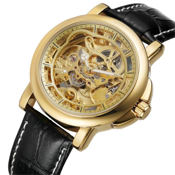 forsining new luxury golden men mechanical watch leather strap skeleton dial hollow out design automatic watches style gift, Slivery;brown
forsining new luxury golden men mechanical watch leather strap skeleton dial hollow out design automatic watches style gift, Slivery;brown