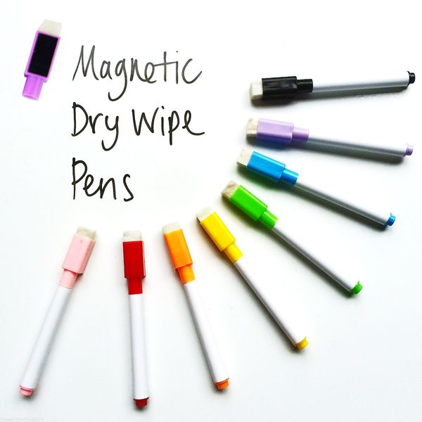 Fashion Magnetic White Board Marker Pens Dry Erase Eraser Easy Wipe School Office Writing Supplies Wj009