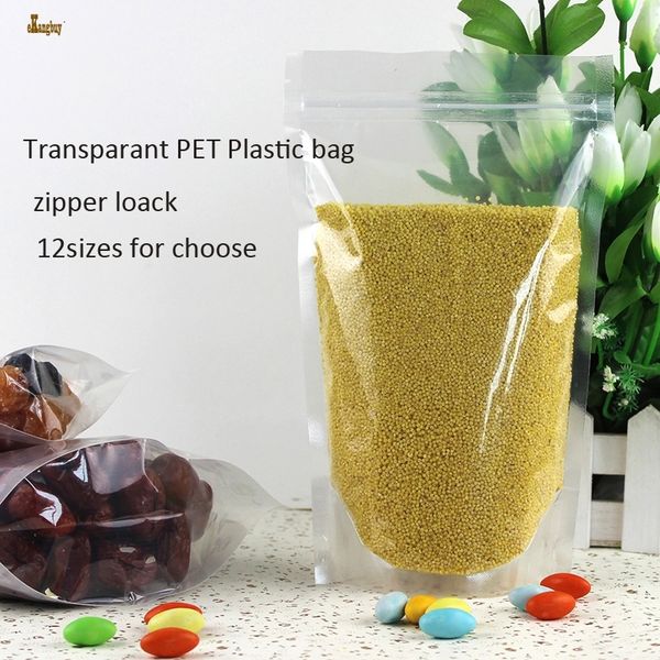 100pcs/lot 12sizes transparant color pet kitchen storage package zip lock stand up packaging bags heat seal zipper
100pcs/lot 12sizes transparant color pet kitchen storage package zip lock stand up packaging bags heat seal zipper